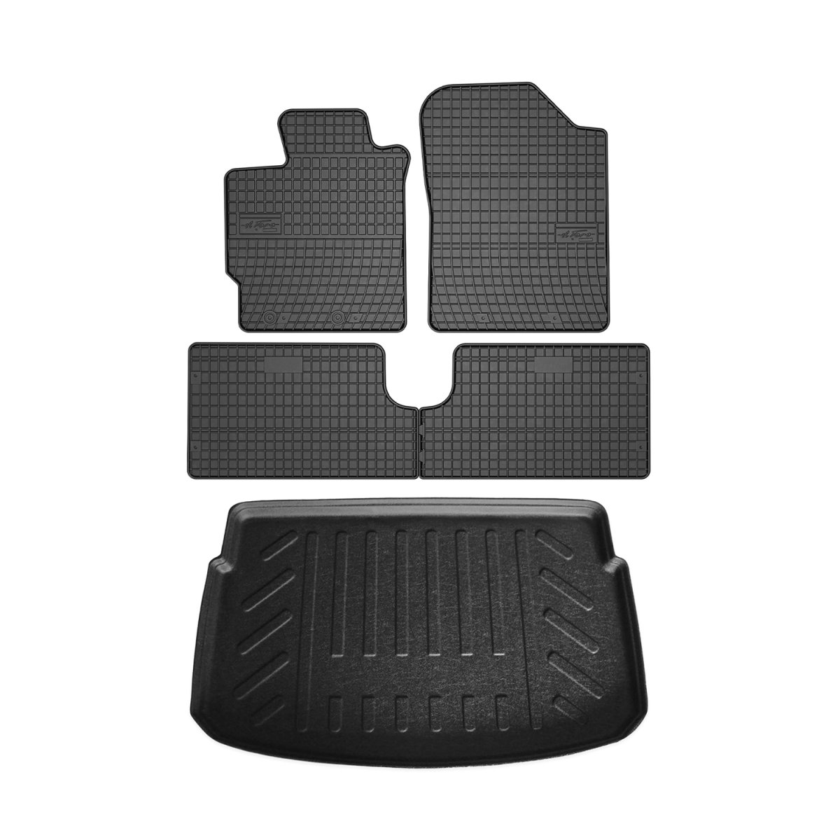 Toyota Yaris Floor-Trunk Mats - Omac - El-Toro & YPS - Black - '13-'20